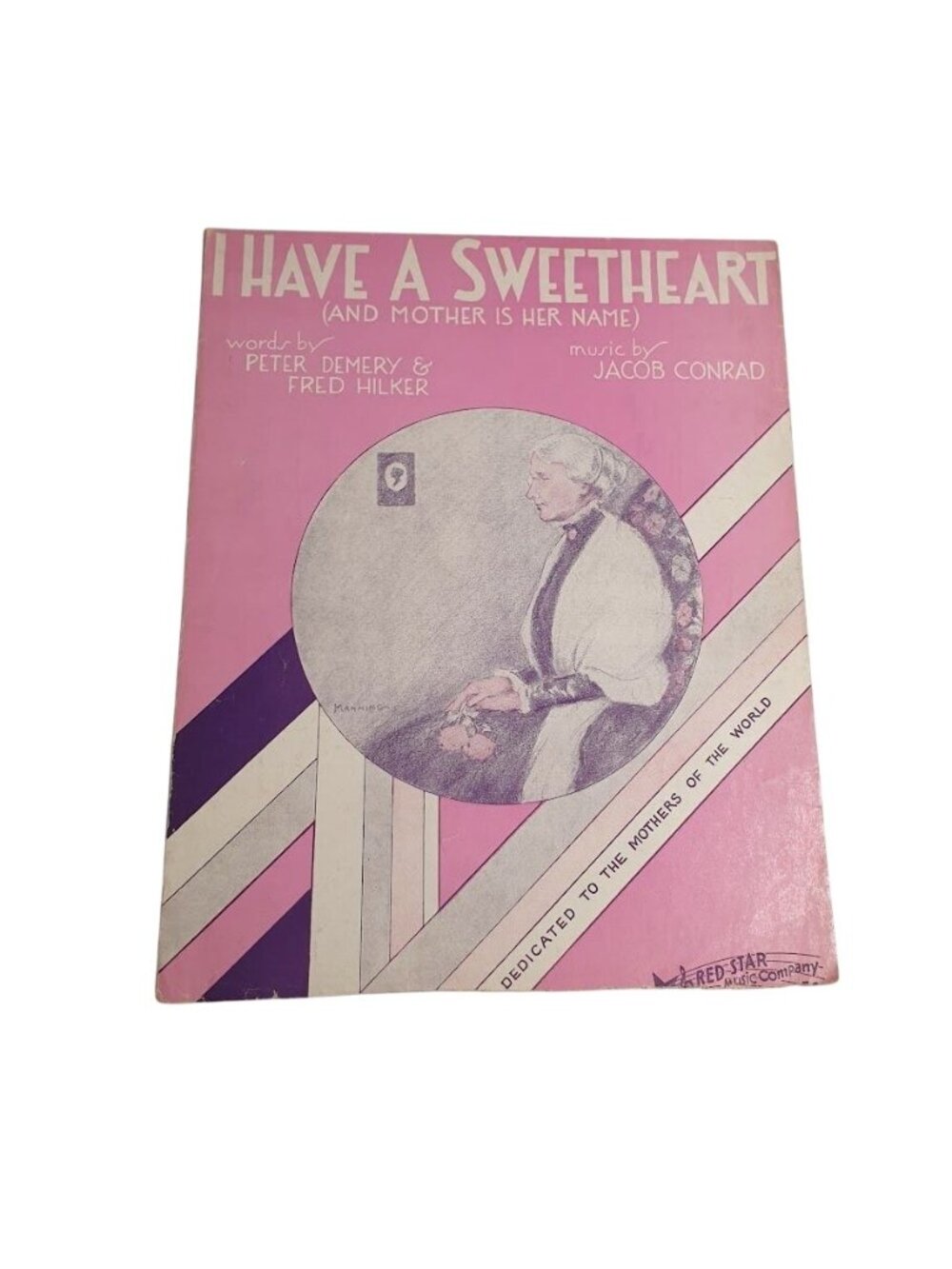 I Have A Sweetheart Pink Vintage Sheet Music Red Star Music Co 1931 Musical Coll
